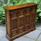 A WOOD BROTHERS OLD CHARM CARVED LIGHT OAK CD STORAGE CABINET / STAND