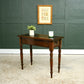 Victorian Mahogany Console Side Table with Leather Top & End Drawer