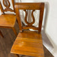 Antique Set of Five Mahogany Lyre Back Dining Chairs