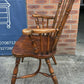 Antique Style Oak & Elm Comb Back Windsor Chair Crinoline Stretcher Armchair