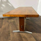 Mid Century Teak Coffee Table with Chrome Effect Legs