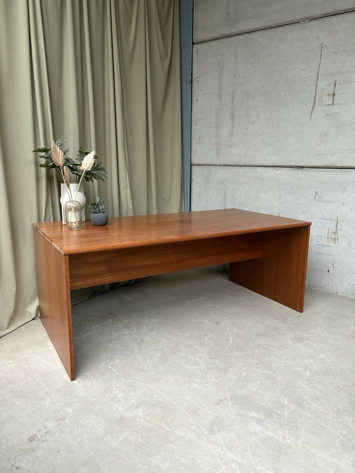 Vintage Mid Century Danish Large Teak Desk Dining Table Retro R992