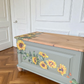 Vintage upcycled green blanket box rustic storage coffee table