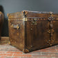 Handmade handcrafted luxury belted coffee table trunk