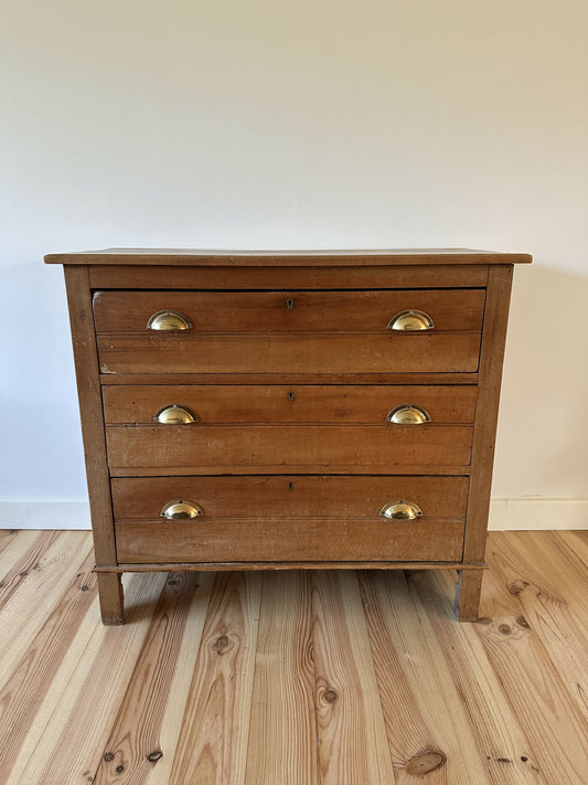 Antique Victorian Pine Chest of Drawers Rustic Solid Stripped Pine