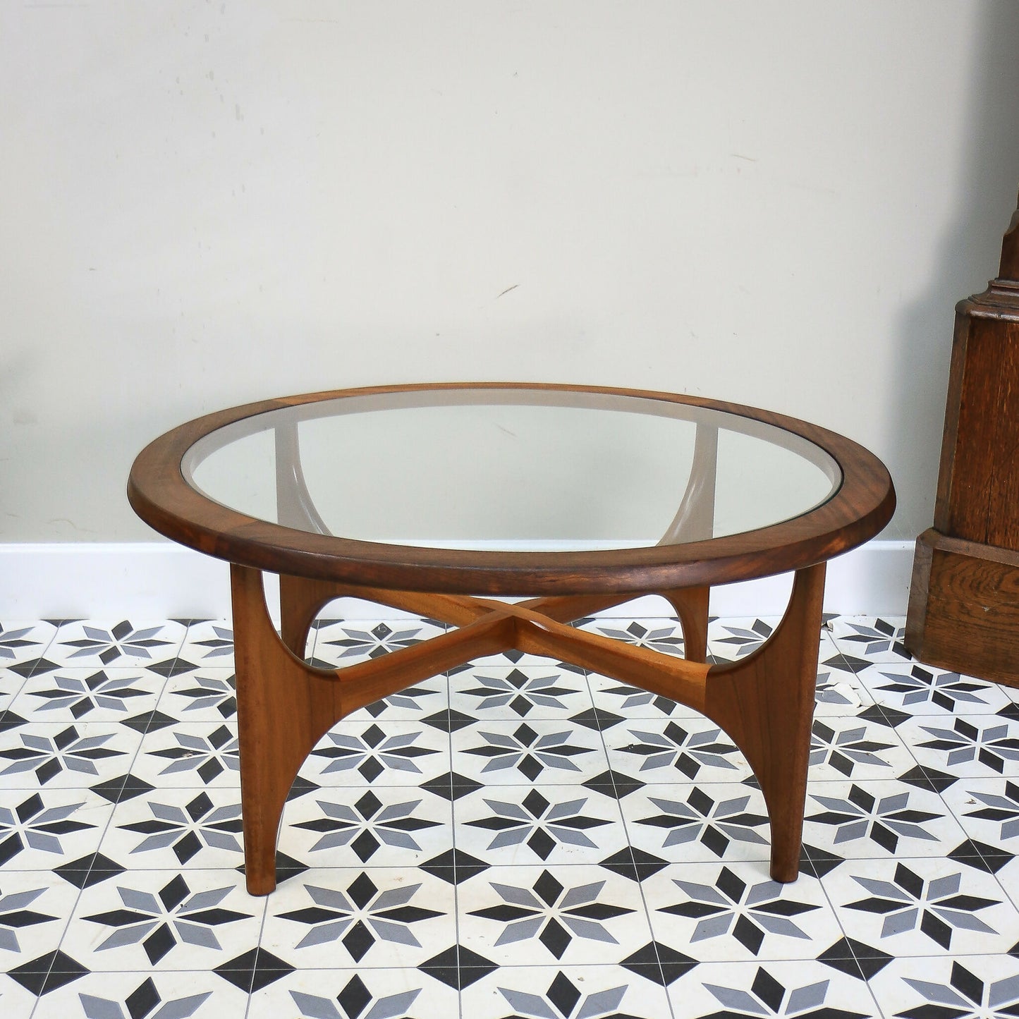 Stonehill Teak Coffee Table Round Mid Century Stateroom Range 1960s