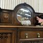 Vintage Jacobean Style MirrorBack Sideboard with 2 door and 3 Drawers .