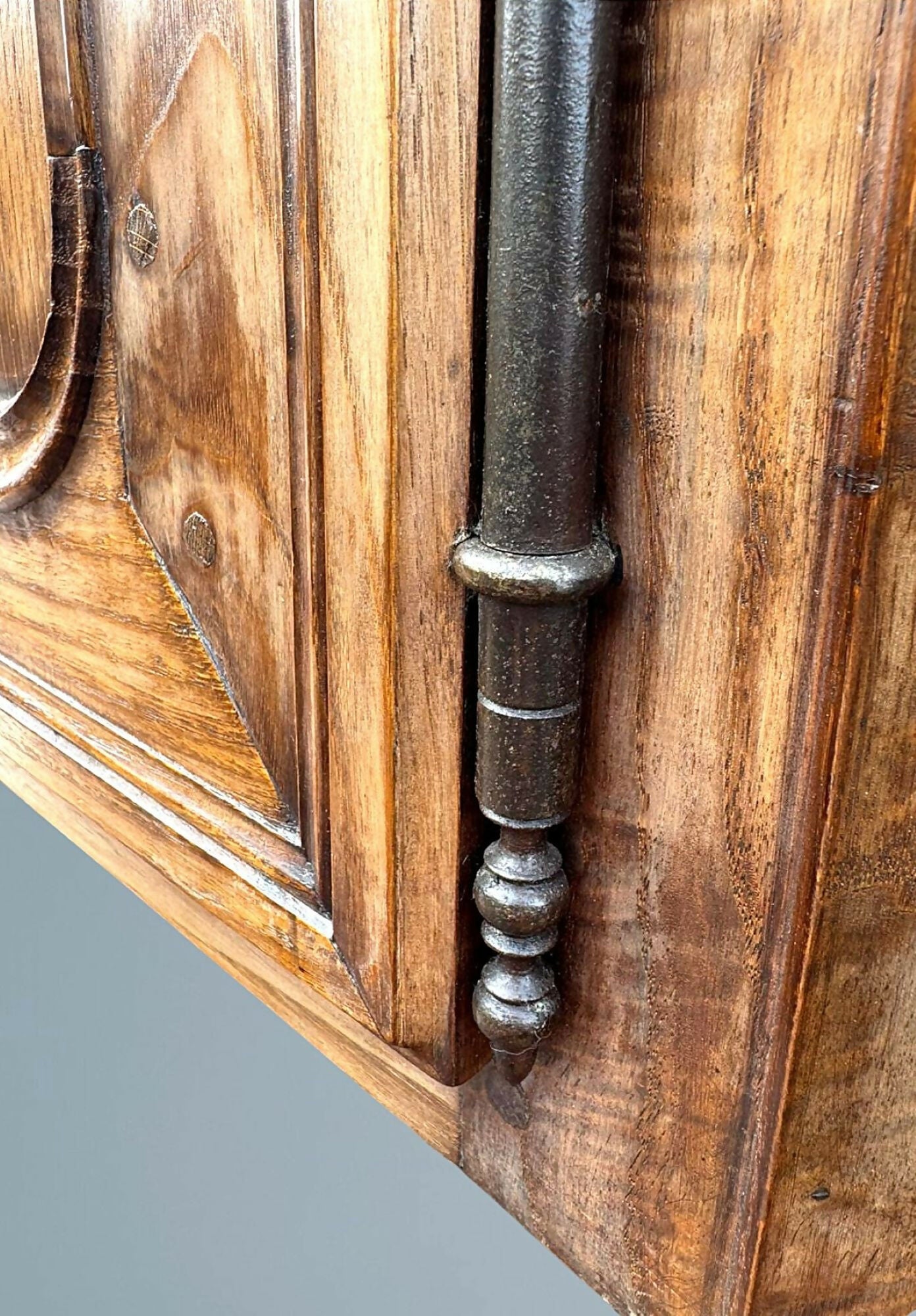 French Provincial Walnut Cupboard Stamped R Trotel