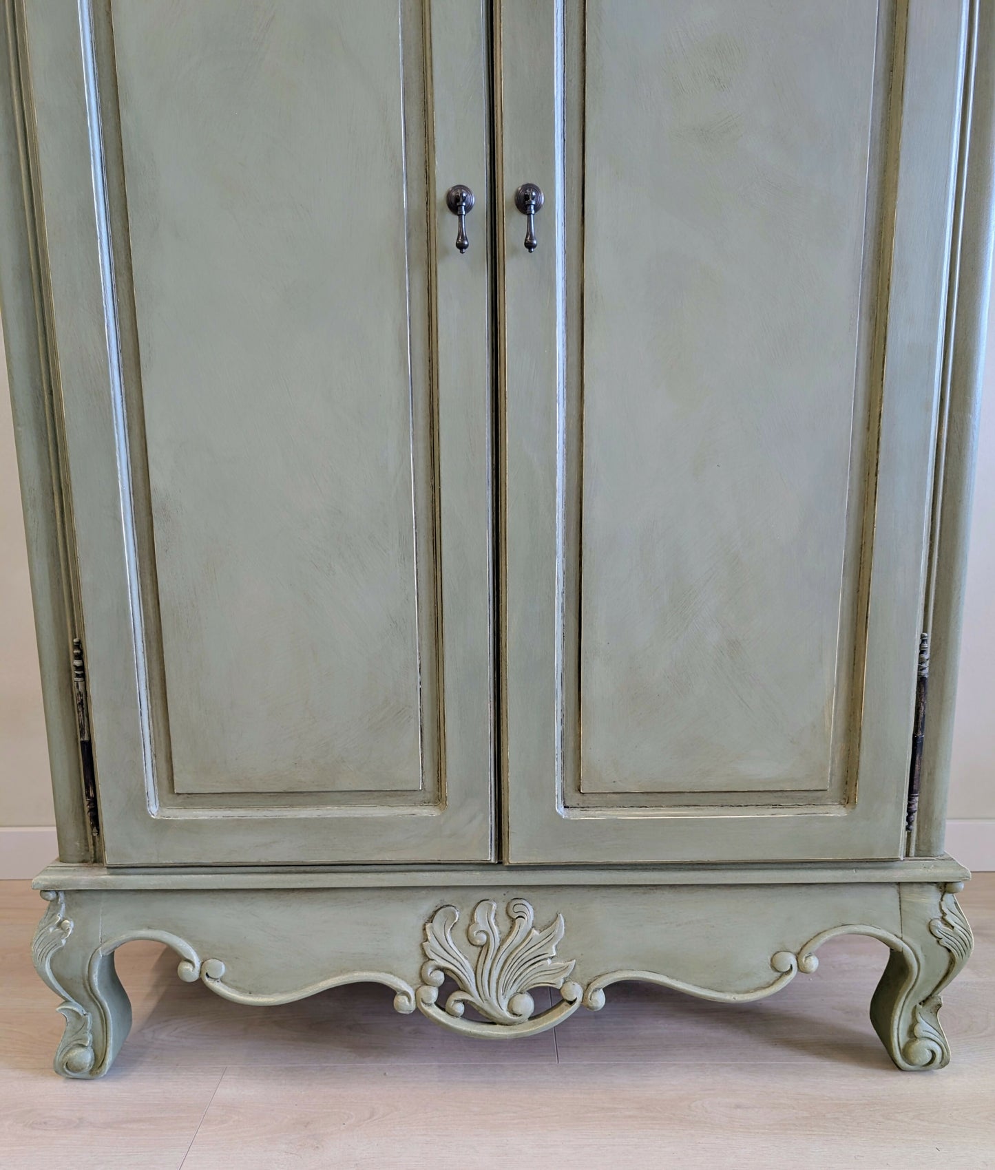 Vintage French Armoire Wardrobe | Hand Painted Double Wardrobe | Ornate French Bedroom Furniture