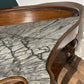 Victorian Mahogany Serpentine Front Console Table With Marble Topnb