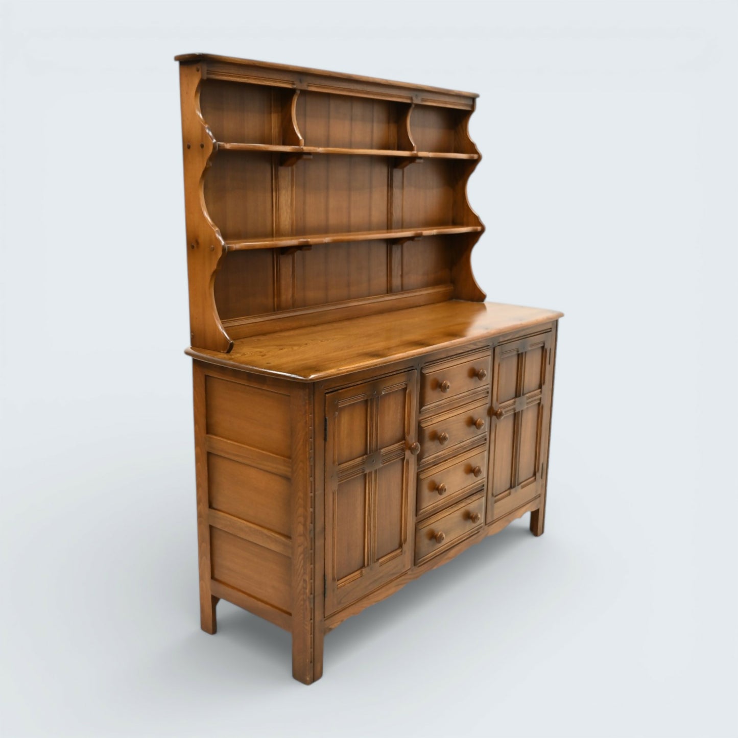 Ercol Vintage Sideboard Dresser 4 Drawers 2 Cupboards 2 Piece FREE UK Delivery
