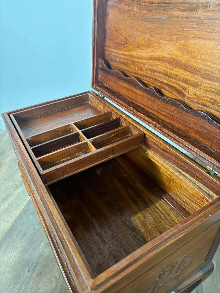 Oriental Style Camphor Wood Sewing Chest