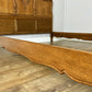Bed Vintage French Louis XVI Oak Double Bed Frame Carved Headboard LOT 6379