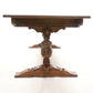 Old Charm Wood Bros Sovereign Dining Table in Tudor Brown Solid FREE UK Delivery. SBR8854/2902D