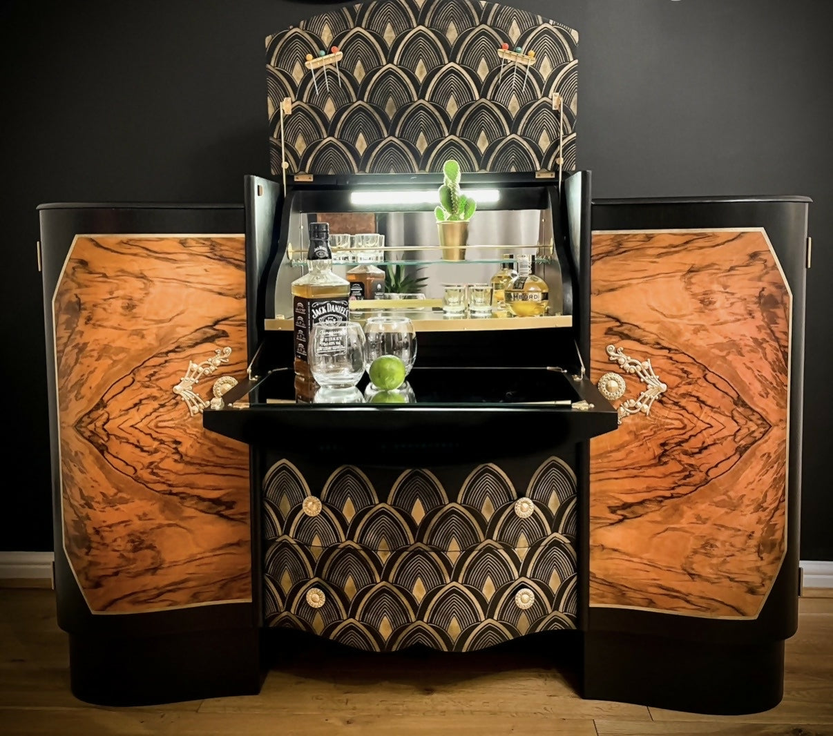 Louis Art Deco Drinks Cabinet Cocktail bar