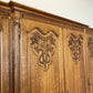 Wardrobe Vintage French Louis XVI Style Oak Four Door Carved Armoire LOT 4877
