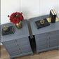 Stag minstrel grey bedside cabinets
