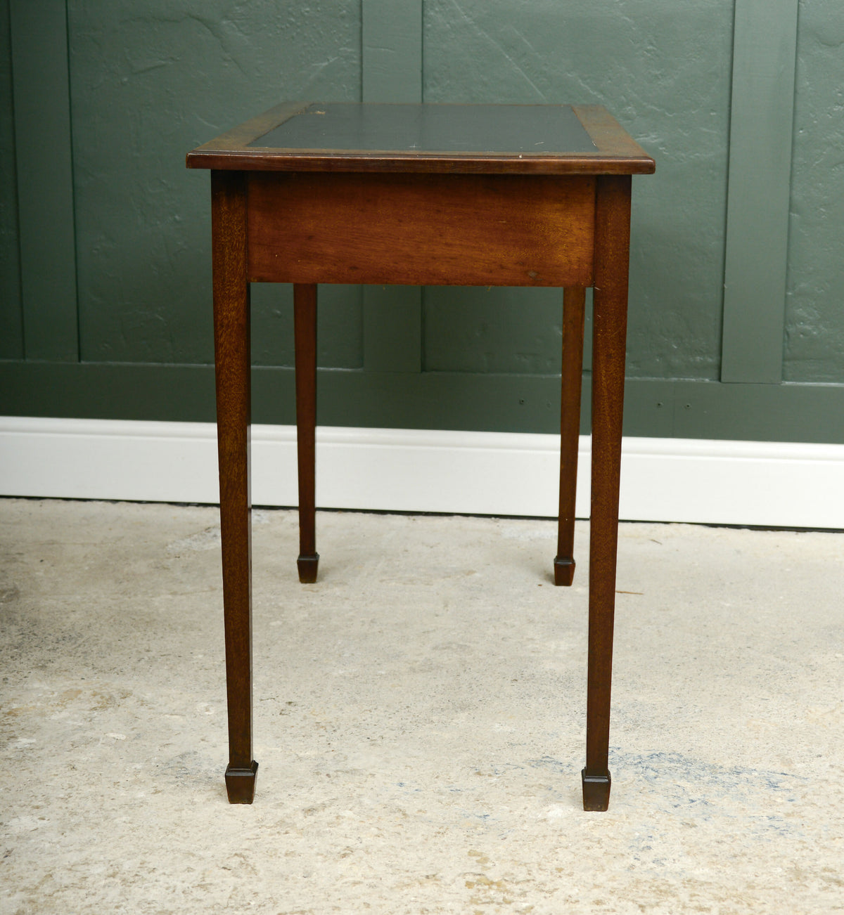Antique Mahogany Writing Table Desk with Leather Top