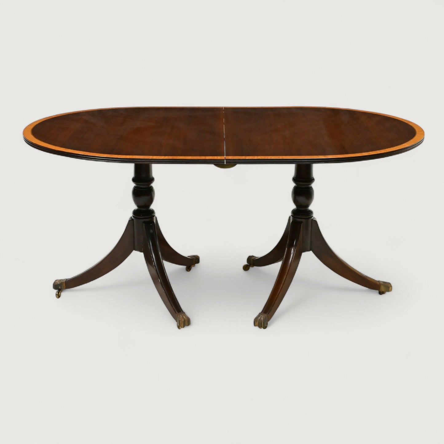 Regency Style Dining Table Mahogany D End Twin Pedestal Seats 8 FREE UK Delivery. SBR10853/2108E