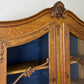 Bookcase Vintage French Louis Oak Glazed Display Cabinet Sideboard LOT 6546