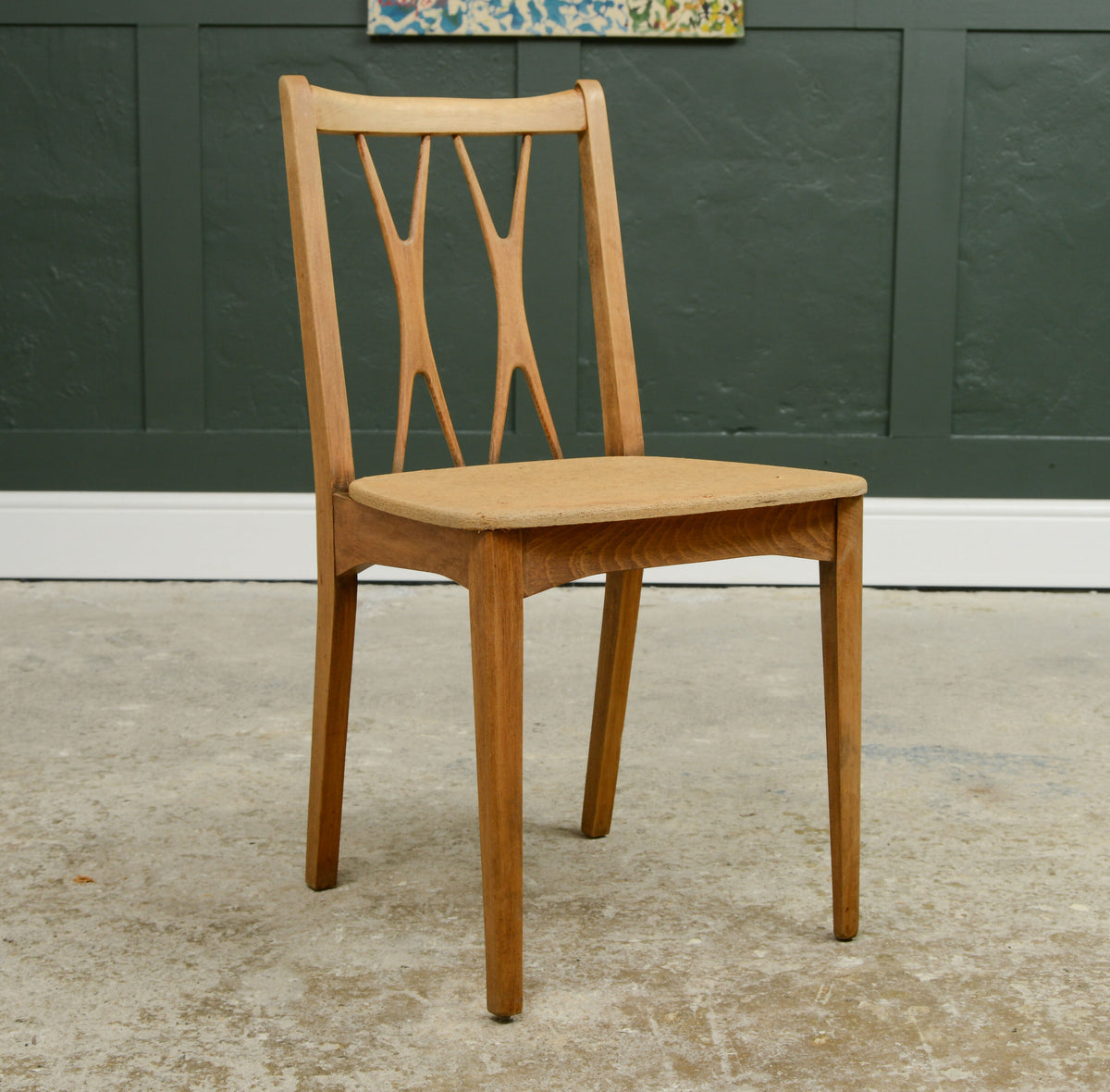 4 Mid Century Dining Chairs Lebus Link - 1950s - 1960s