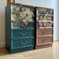 Pair of G - Plan Chest of Drawers - Hand- Painted Botanical Mural