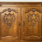 Cabinet Vintage French Louis XIV Oak Sideboard with Carved Cupboard LOT 6251
