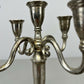 Pair of Candelabras Vintage French Style Metal Five Arm Candle Holders LOT 6482