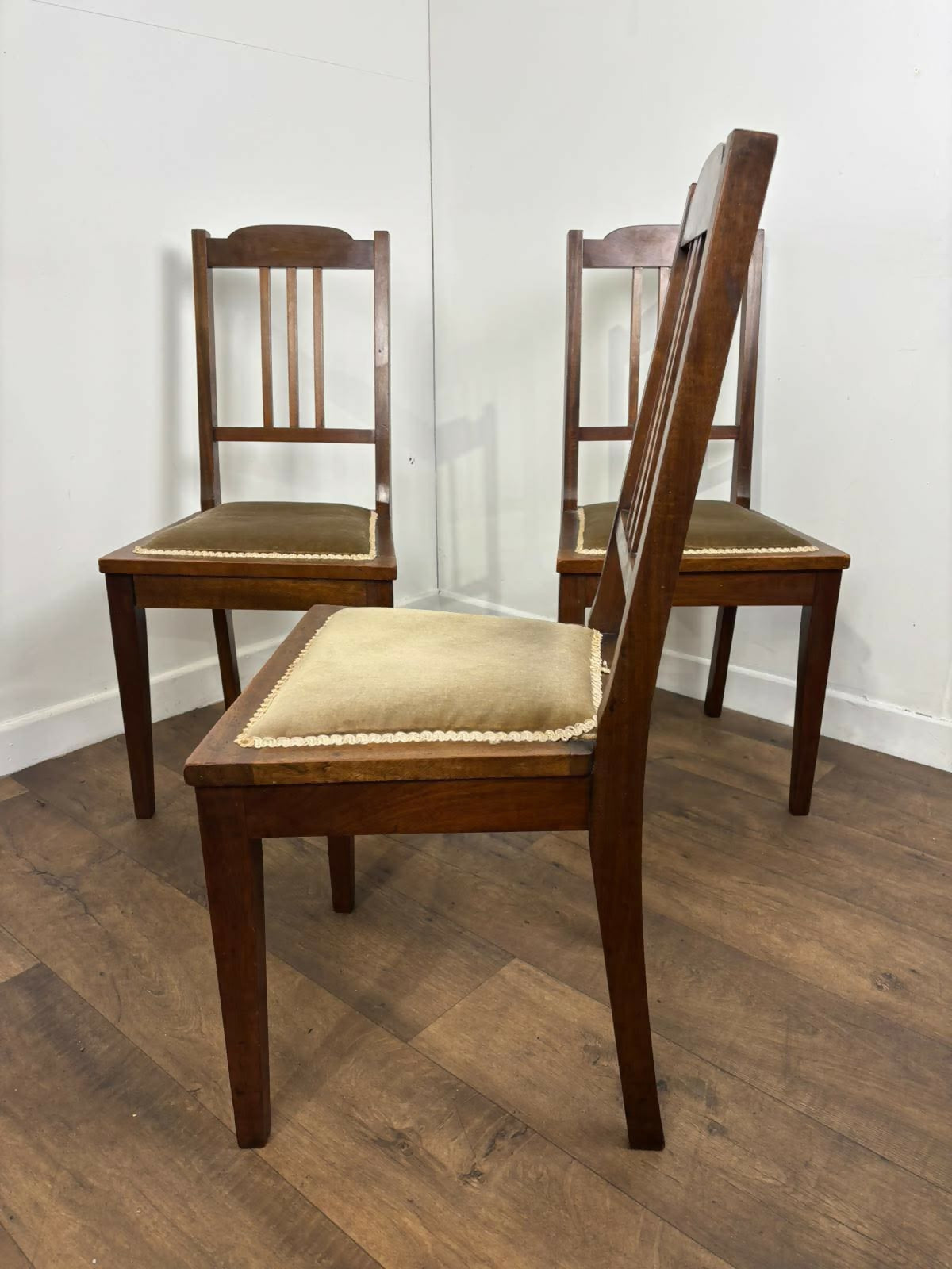 Edwardian Set of Three Mahogany Bedroom Chairs