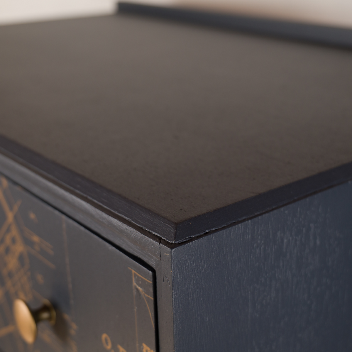Meredew Chest of Drawers | Mid Century Modern Architectural Blueprint Tallboy Storage