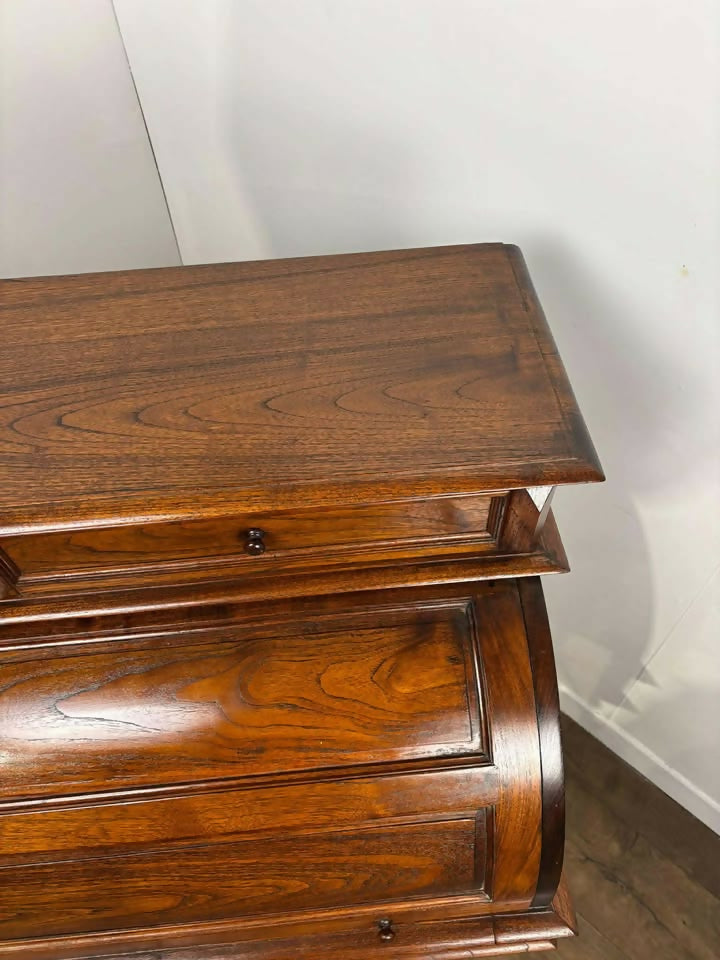 Reproduction Oak Cylinder Topped Desk / Bureau