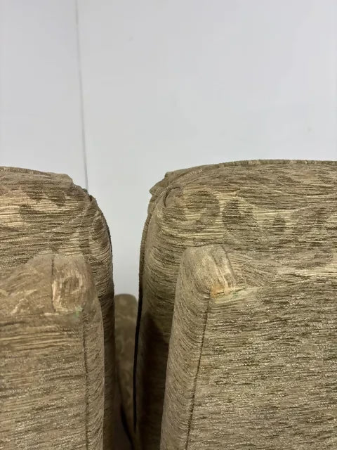 Pair of Reproduction Button Backed Upholstered Armchairs