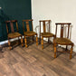 Vintage Honey Oak Dining Chairsz