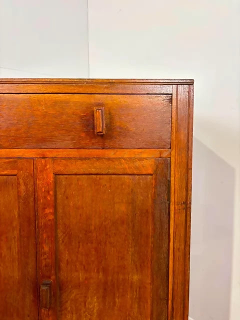 Vintage Oak Veneer Tallboy