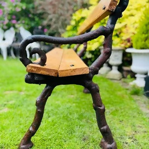 Garden Park Memorial Bench Cast Iron Oak