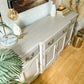 Vintage Queen Anne Sideboard Large, Carved Details, Neutral, Paint Wash - MADE TO ORDER