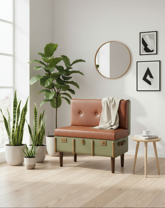 Vintage Trunk Chair - Peace