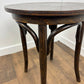 Vintage Small Circular Oak Bentwood Side Table