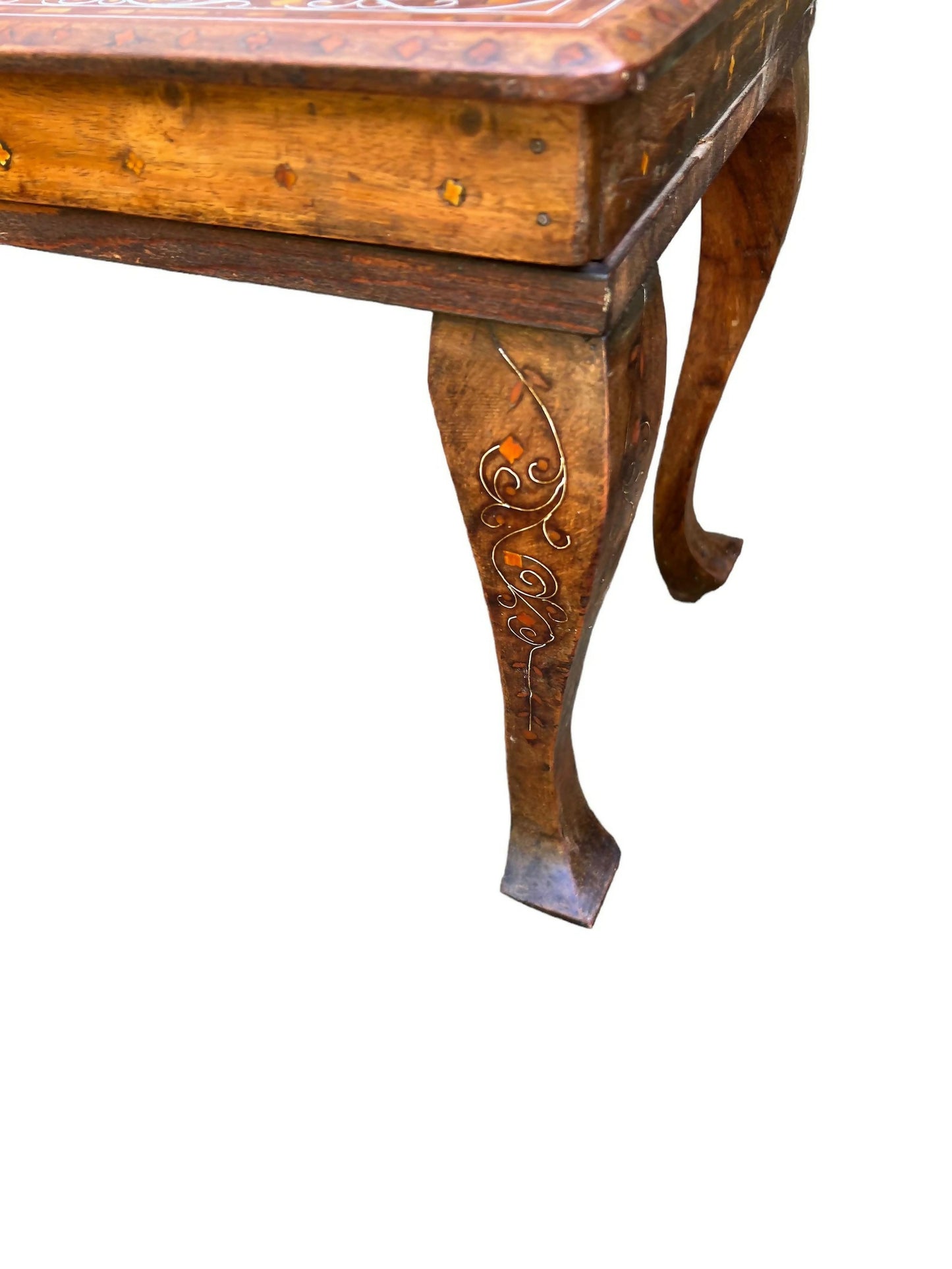 Mid century vintage inlaid Walnut coffee table