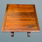 Hardwood and Wrought Iron Coffee Table