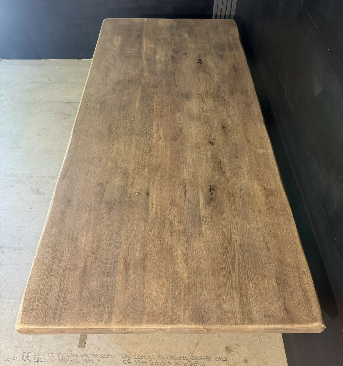 Rare Deep Bleached Oak Farmhouse Dining Table