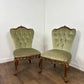 Pair Of Reproduction Upholstered Bedroom Chairs