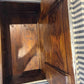 a stunning hand painted and decoupaged mahogany hall bench with storage