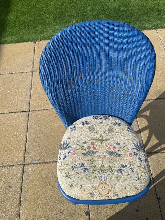 Copy of Lloyd loom dining/ accent chairs. Different colours. Different fabric. Choose the combination