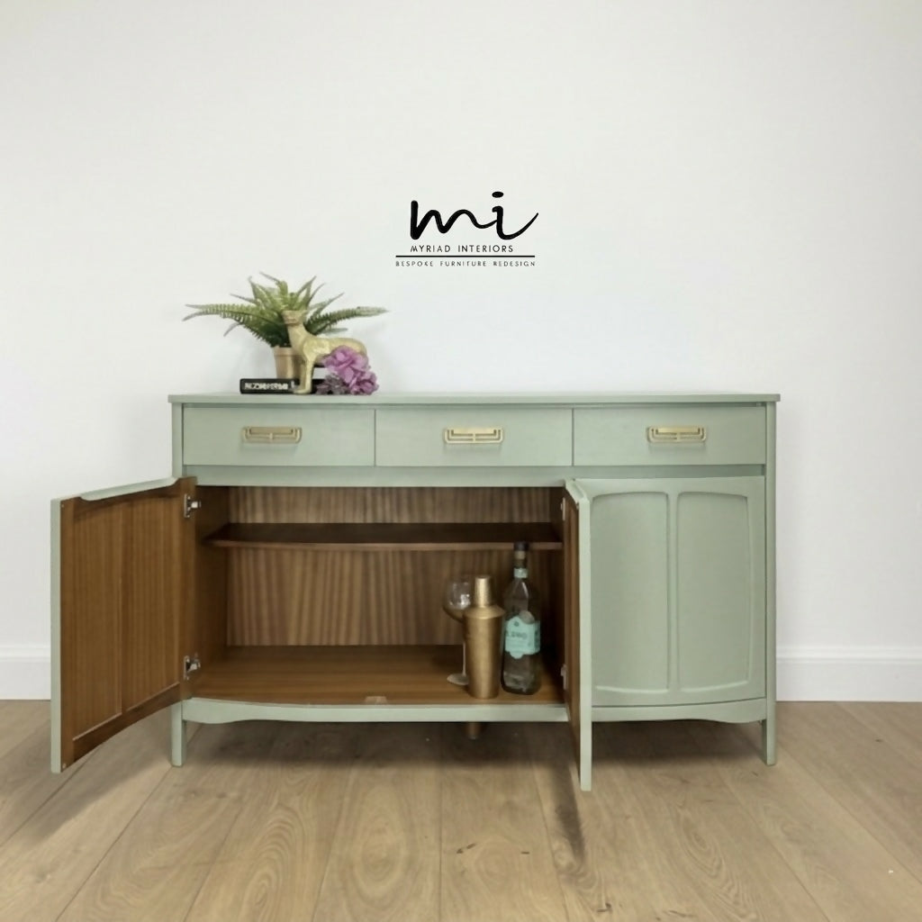 Pale Sage Green Nathan sideboard, tv stand media unit, drinks cabinet