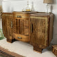 Art Deco Walnut Sideboard Cocktail Cabinet by F.H Marshall