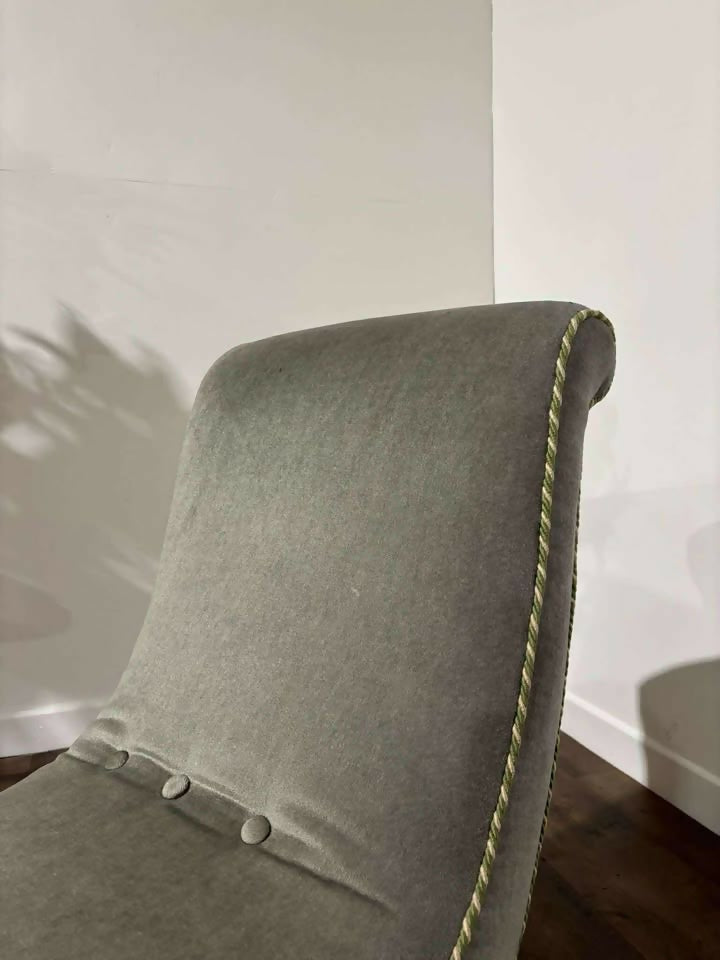 Antique Mahogany Framed Scroll Form Nursing Chair - Late 19th / Early 20th Century