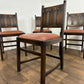 Vintage Set Of Four Oak Priory Style Dining Chairs