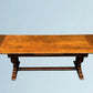 Large Oak Draw Leaf Dining Table Seats 12