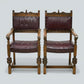 6 Old Charm Dining Chairs Studded Leather Seats/Backs Light Oak FREE UK Delivery